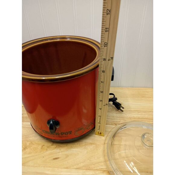Vintage rival crock pot Orange with graphics. Tested and works - Picture 10 of 12